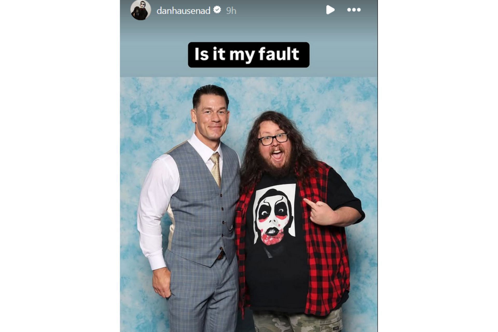 AEW star Danhausen comments on John Cena&#039;s heel turn. [Image via Danhausen&#039;s IG story]