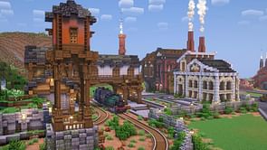 Minecraft player builds amazing train yard using Create mod