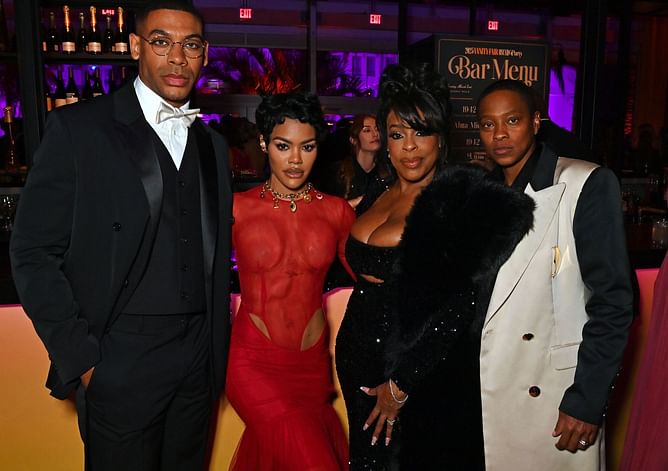 "AunTEY acting out": Angel Reese, La La Anthony, Serena Williams & more react to Teyana Taylor and Aaron Pierre's viral picture