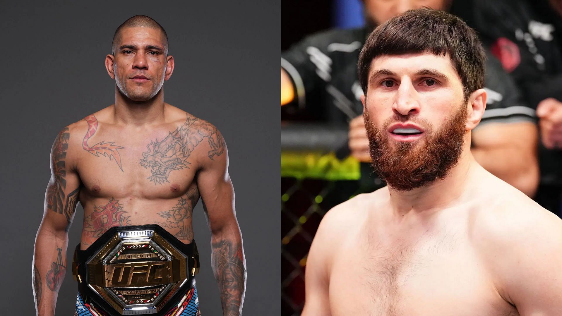 Alex Pereira (left) battles Magomed Ankalaev (right) this weekend at UFC 313. [Image courtesy: Getty Images]