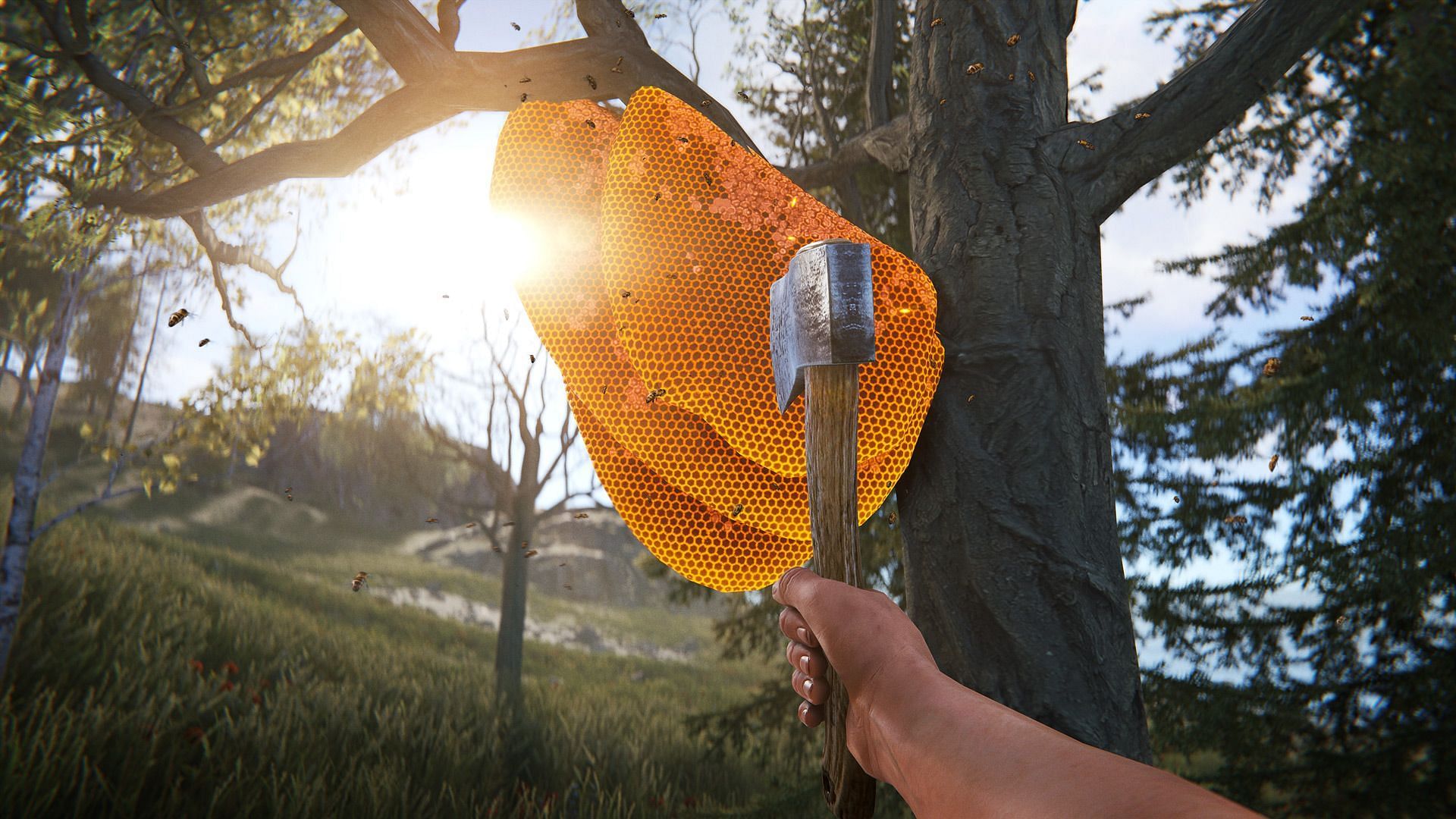 Collecting honey (Image via Facepunch Studios)