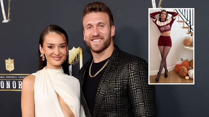 Pics: Kyle Juszczyk and wife Kristin sneak out for offseason vacay following FB's 49ers release