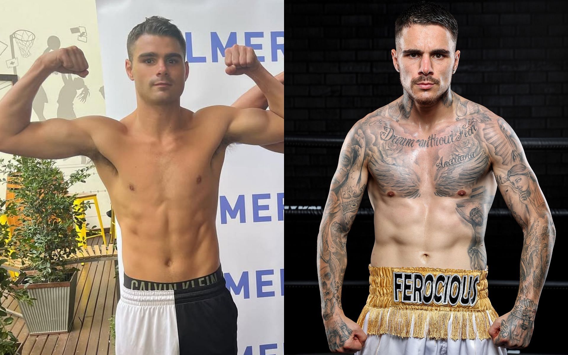 Jake Wyllie (left) will clash against George Kambosos Jr. (right) next [Images courtesy: @jake_wyllie_ on Instagram, and Getty Images]