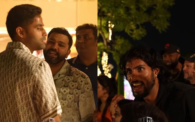 Rohit Sharma, Tilak Varma, and Suryakumar Yadav throw Mumbai Indians staff into the pool ahead of GT vs MI IPL 2025 match [Watch]