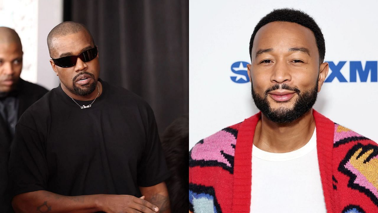 L to R: Kanye West and John Legend (images via Getty)