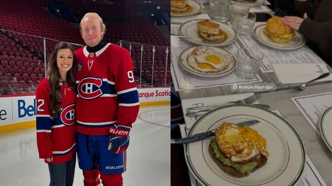 "The girls were girling this morning": Patrik Laine's fiancee Jordan dines with partners of Habs players for Monday brunch