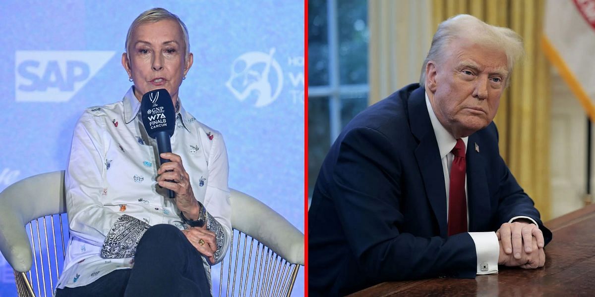 Martina Navratilova (L) Donald Trump (R) | Getty