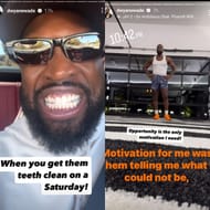 Wade's Saturday started with some teeth cleaning and ended at the gym