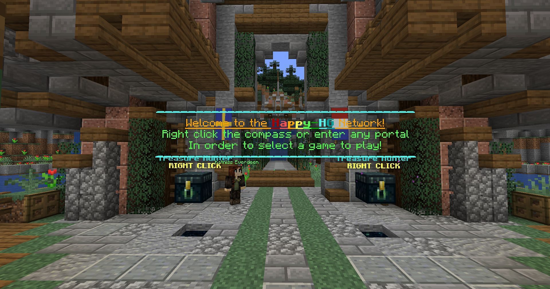 Happy-HG Network is an extremely well-made server (Image via Mojang Studios)