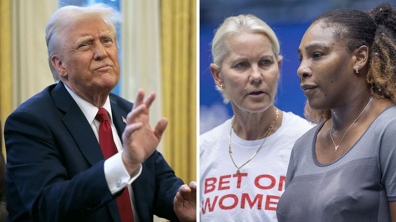 Donald Trump, Rennae Stubbs, Serena Williams (Source: Getty)