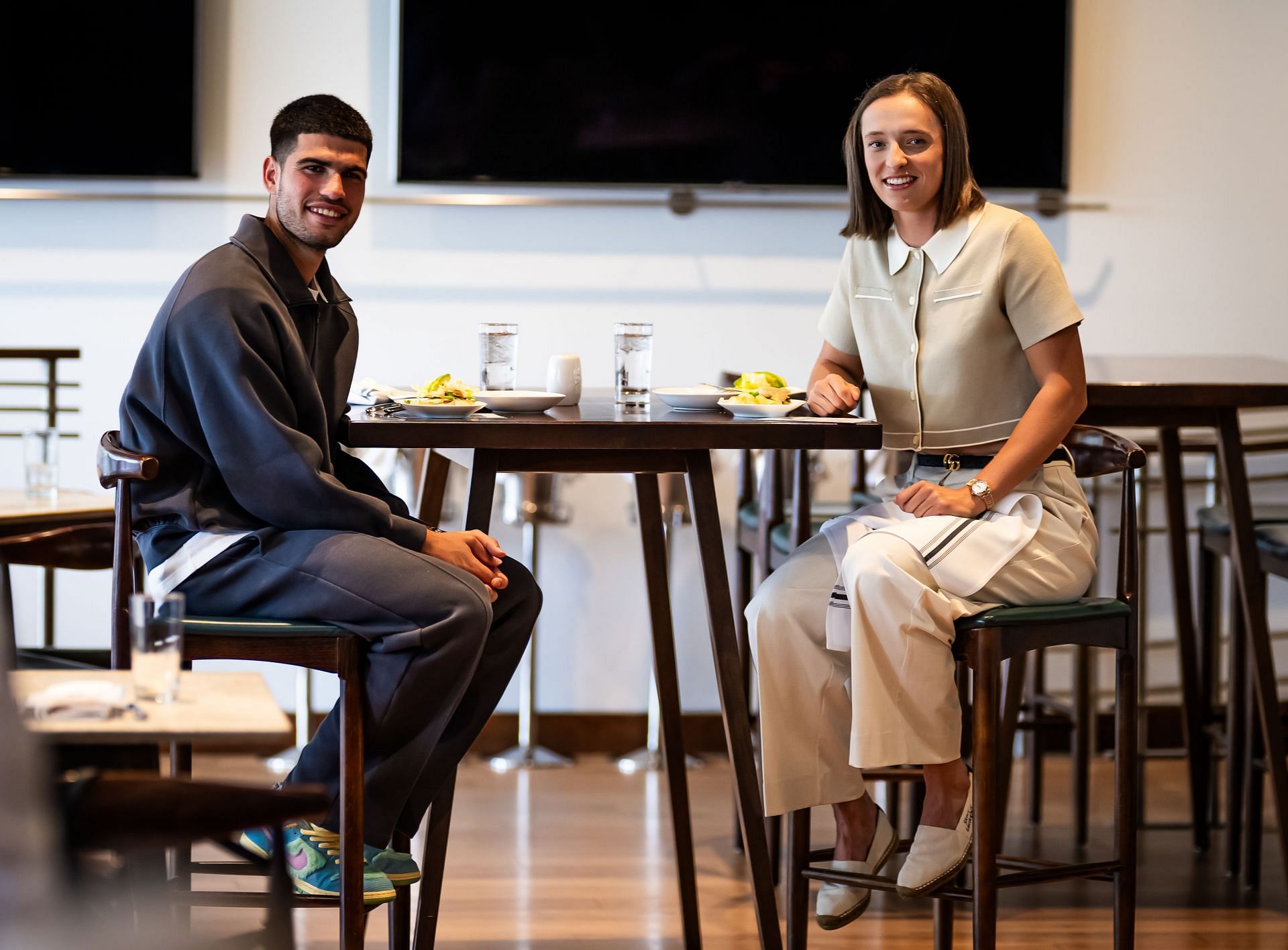 Carlos Alcaraz and Iga Swiatek at the BNP Paribas Open - Source: Getty