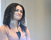 Sydney McLaughlin-Levrone turns heads in a glamorous red gown with a sweet message