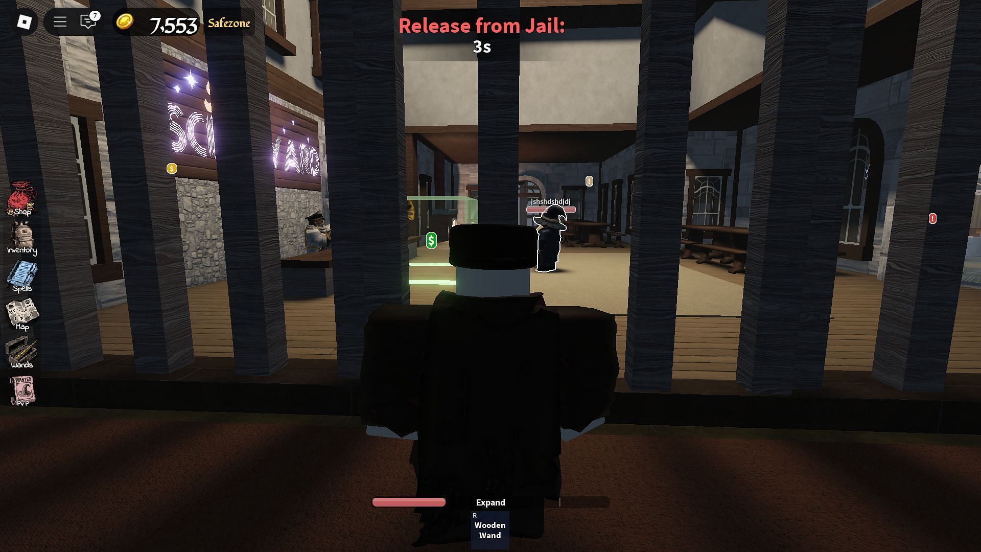 It takes a few seconds to get out of Jail (Image via Roblox)