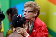 Simone Biles and Martha Karolyi at the 2016 Olympics (Image Source: Getty)