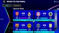 All available matchups in the EA FC Mobile UCL 2025 Road to the Finals promo Main chapter (Image via EA Sports)