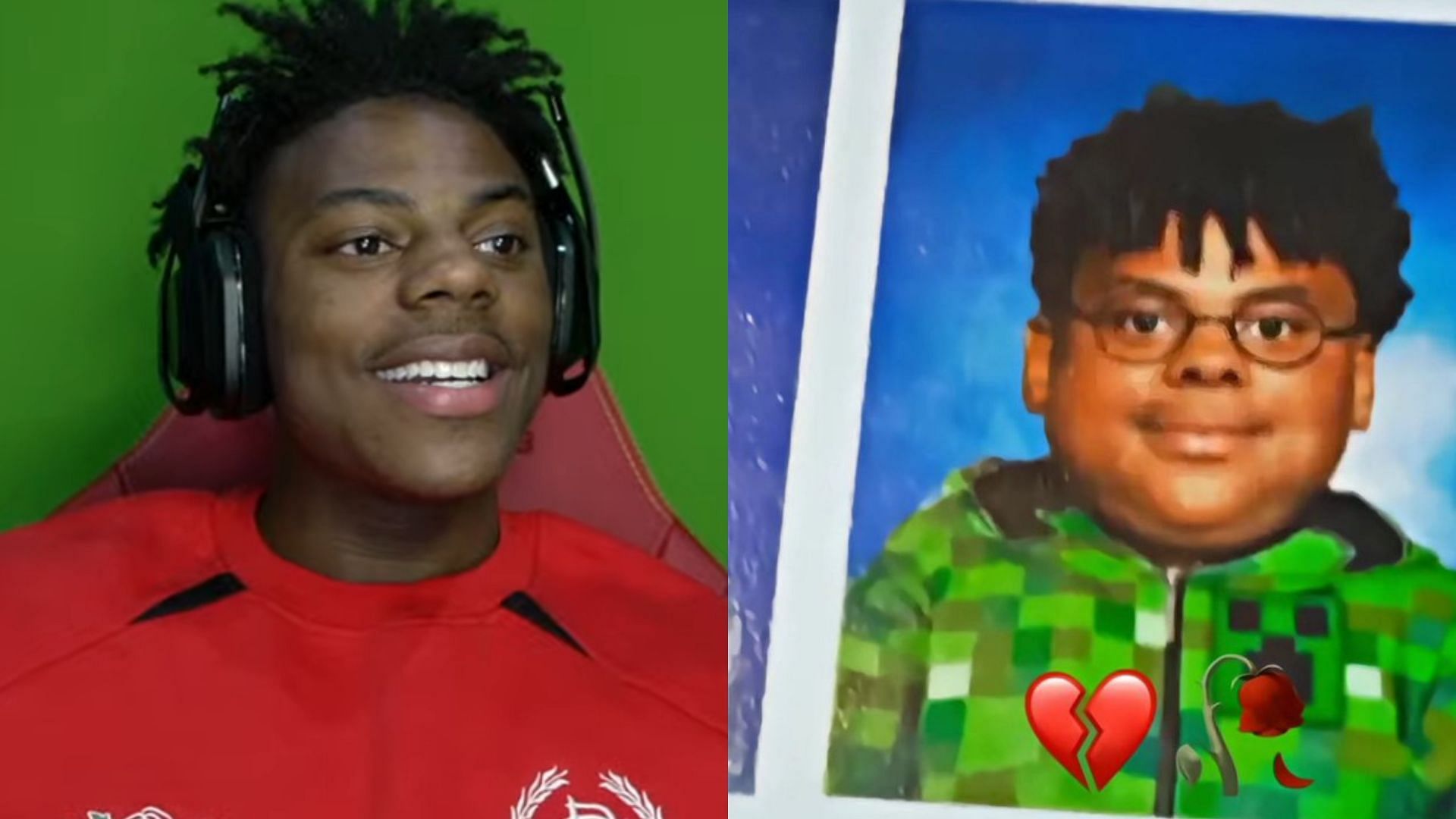 An image of IShowSpeed supposedly from his third grade days recently emerged on X (Image via @ayeejuju/X and IShowSpeed/YouTube)