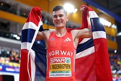 Jakob Ingebrigtsen makes a surprising revelation about unique warm-up before his third successive European indoor 1500m title