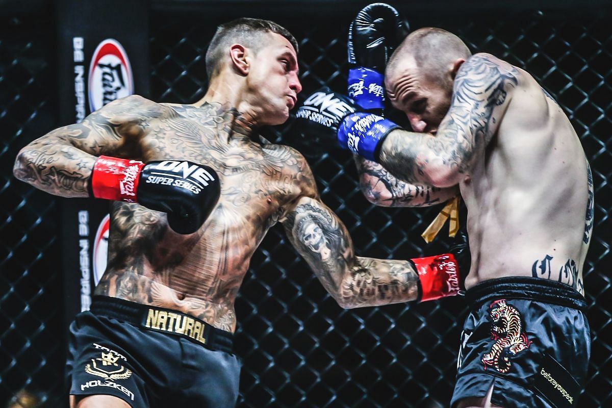 Nieky Holzken (left), Elliot Compton (right) [Photo via ONE Championship]