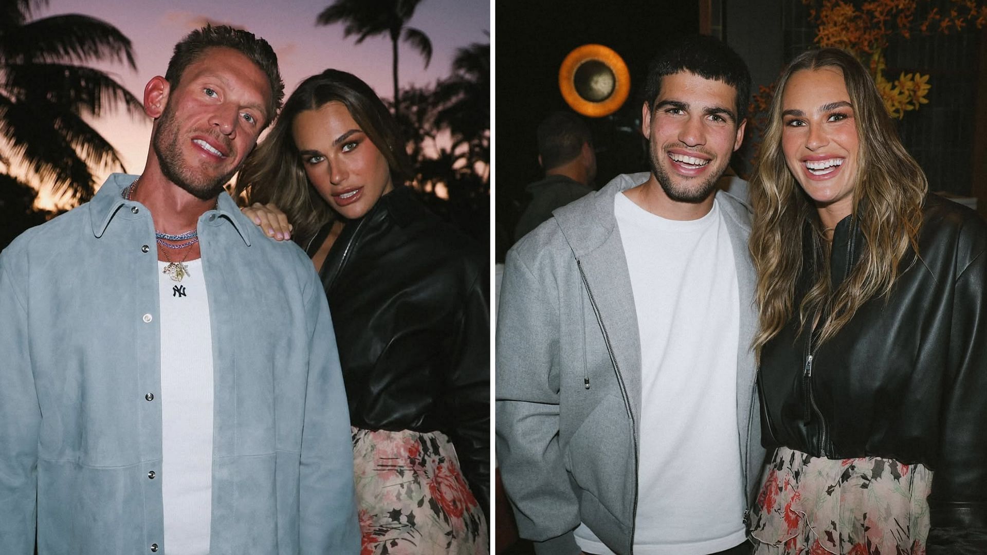 Aryna Sabalenka with Boyfriend Georgios Frangulis (L) and Carlos Alcaraz (R) at a party- Source: Instagram