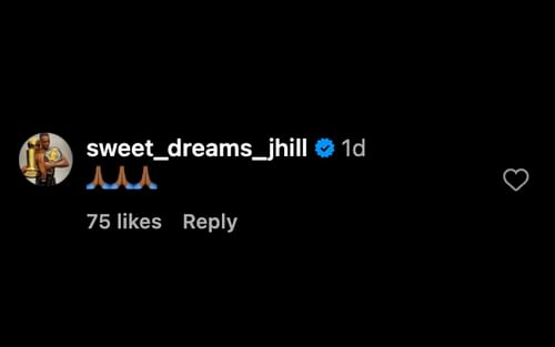 Screenshot of Jamahal Hill's comment. (Image courtesy: @bleacherreport on Instagram)