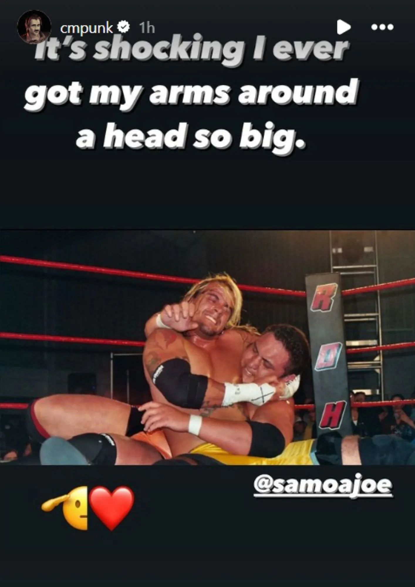 Punk&#039;s throwback photo [Image credit: CM Punk&#039;s Instagram Stories]