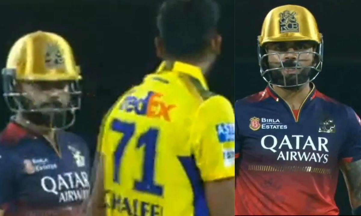 विराट कोहली और खलील अहमद हुए आमने-सामने (Photo Credit - Screenshot/@1eight_18)