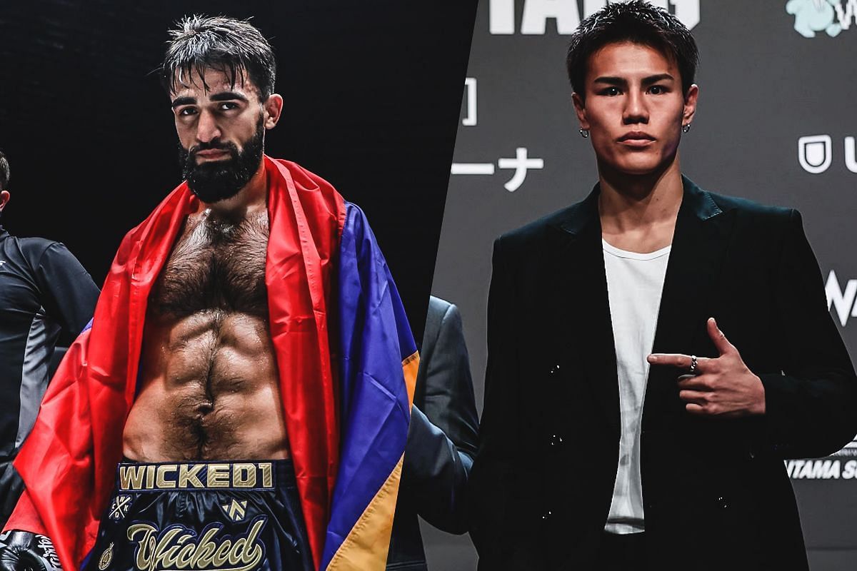 Marat Grigorian (left) and Kaito Ono (right). [Photos from ONE Championship]