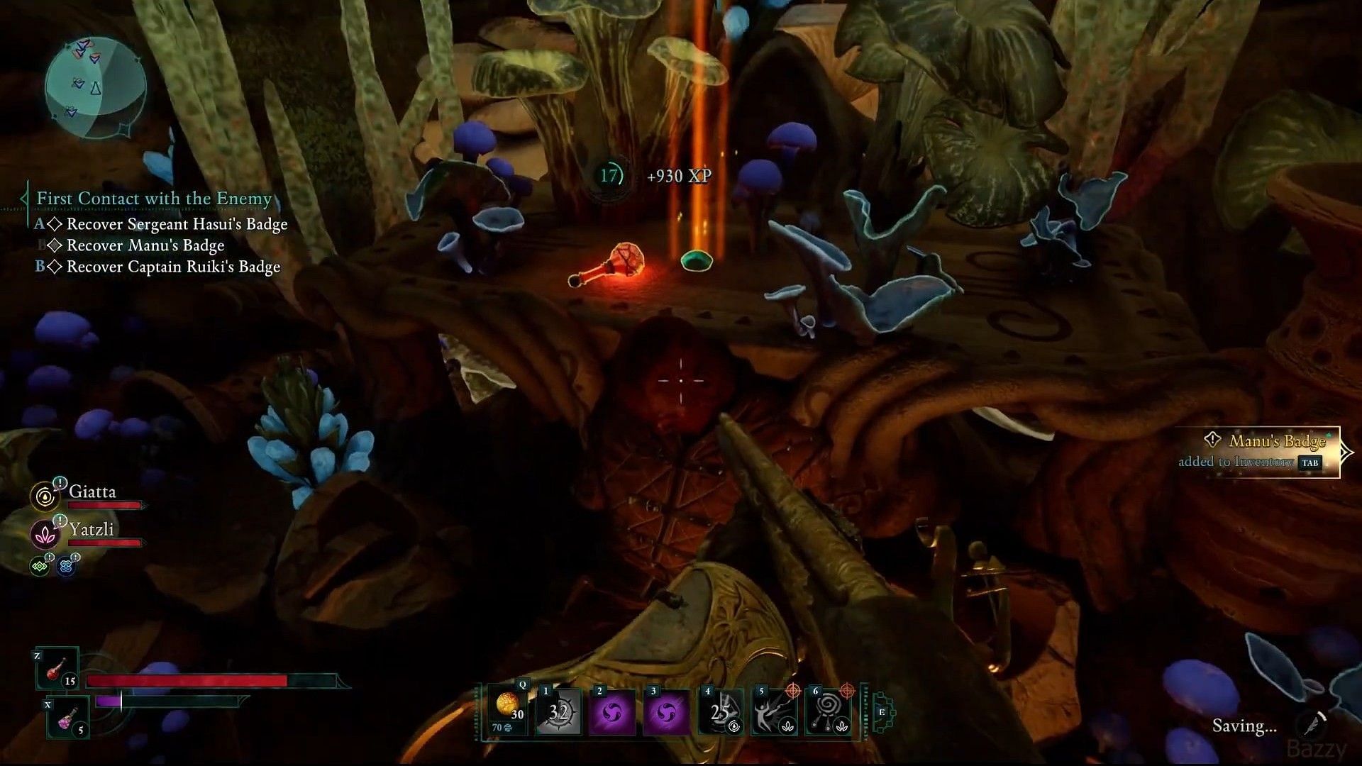 You can find Manu deep within the cave (Image via Xbox Game Studios || YouTube@Bazzy Plays)