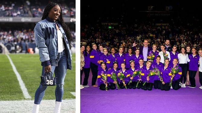 Simone Biles makes special appearance at LSU Gymnastics as the Tigers clinch sixth SEC title with record score