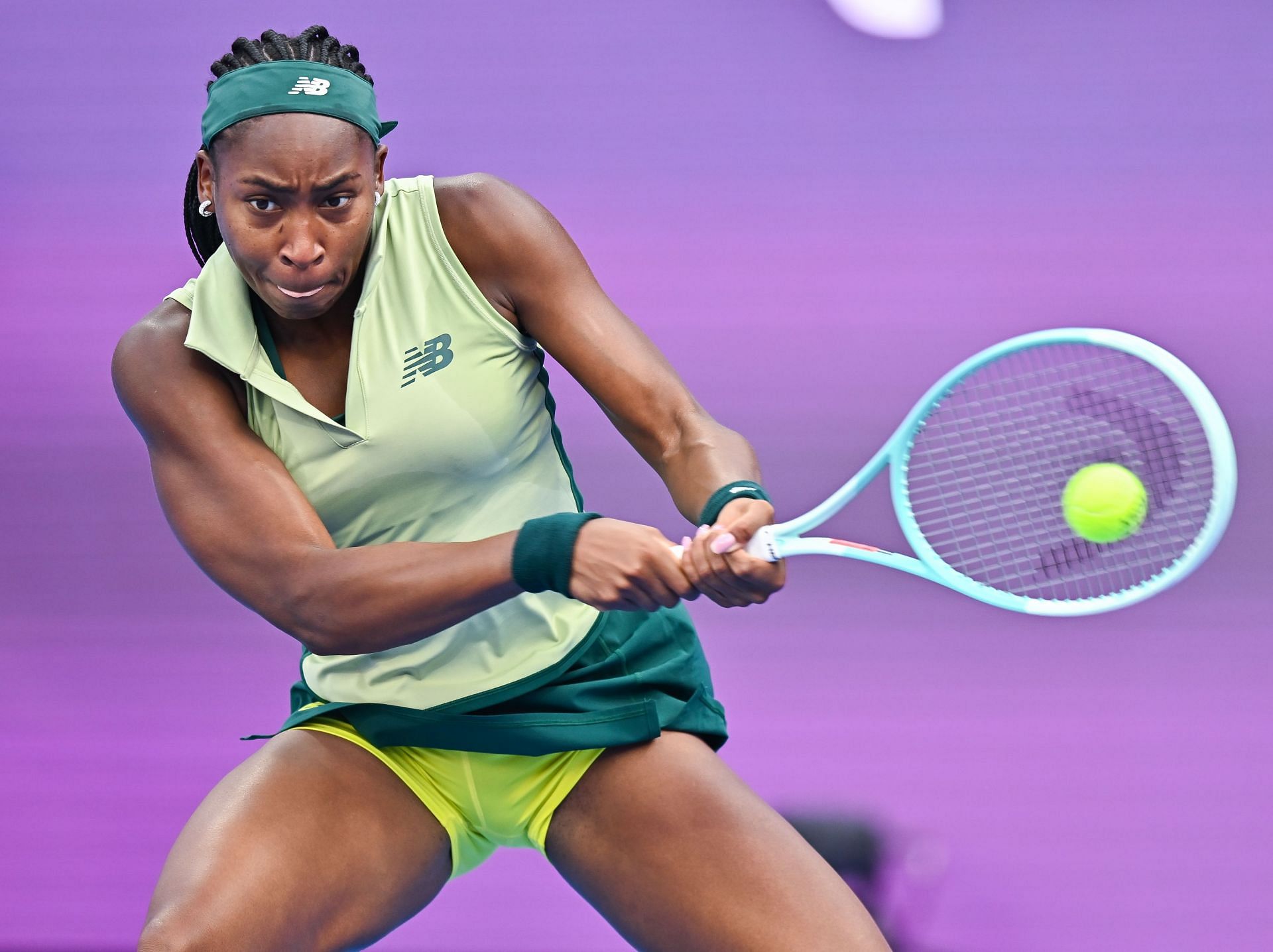 Coco Gauff at Qatar TotalEnergies Open - Day Three - Source: Getty