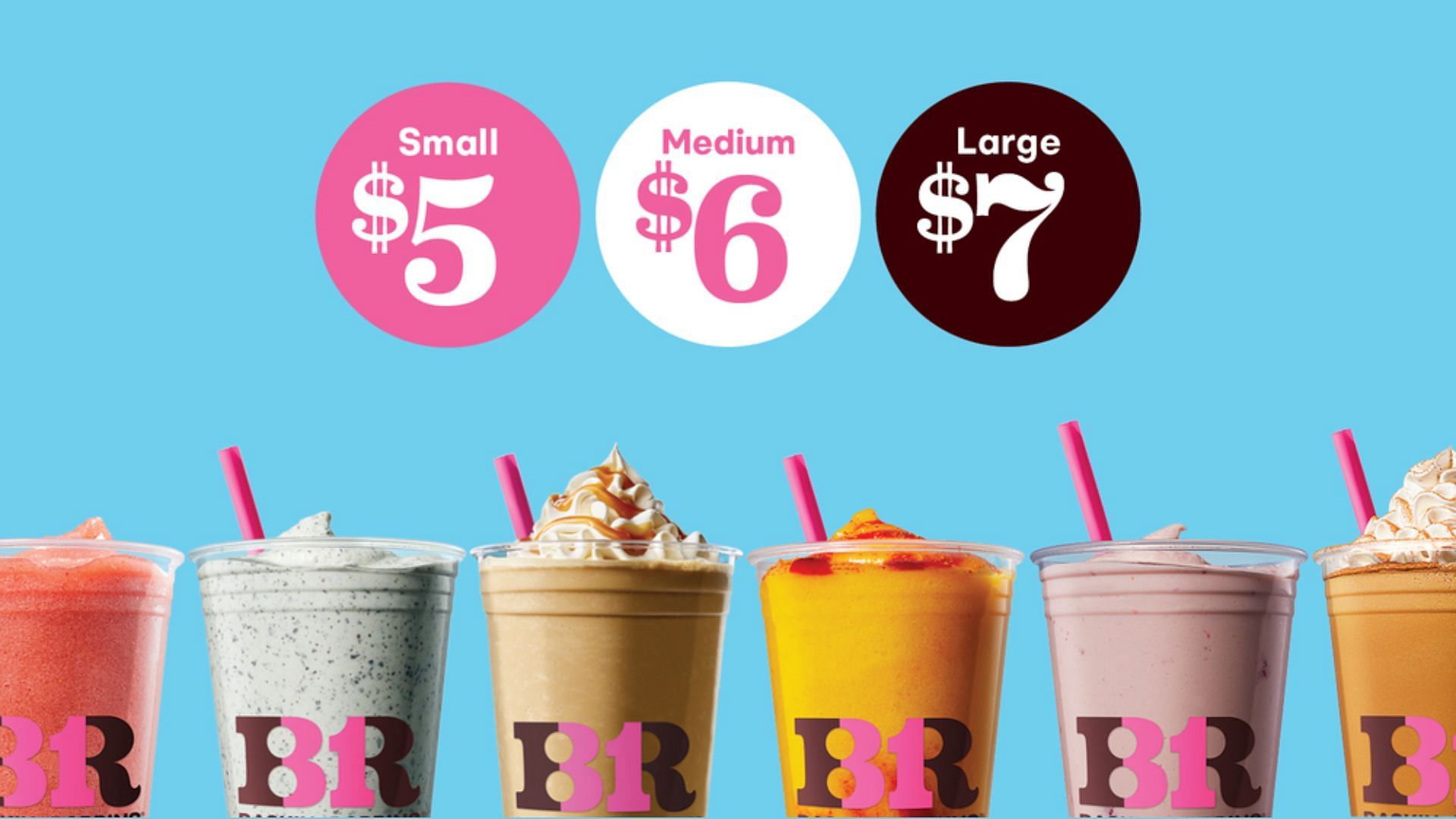 Get frozen beverages daily from Baskin-Robbins for $5, $6, or $7 (Image via Baskin-Robbins)