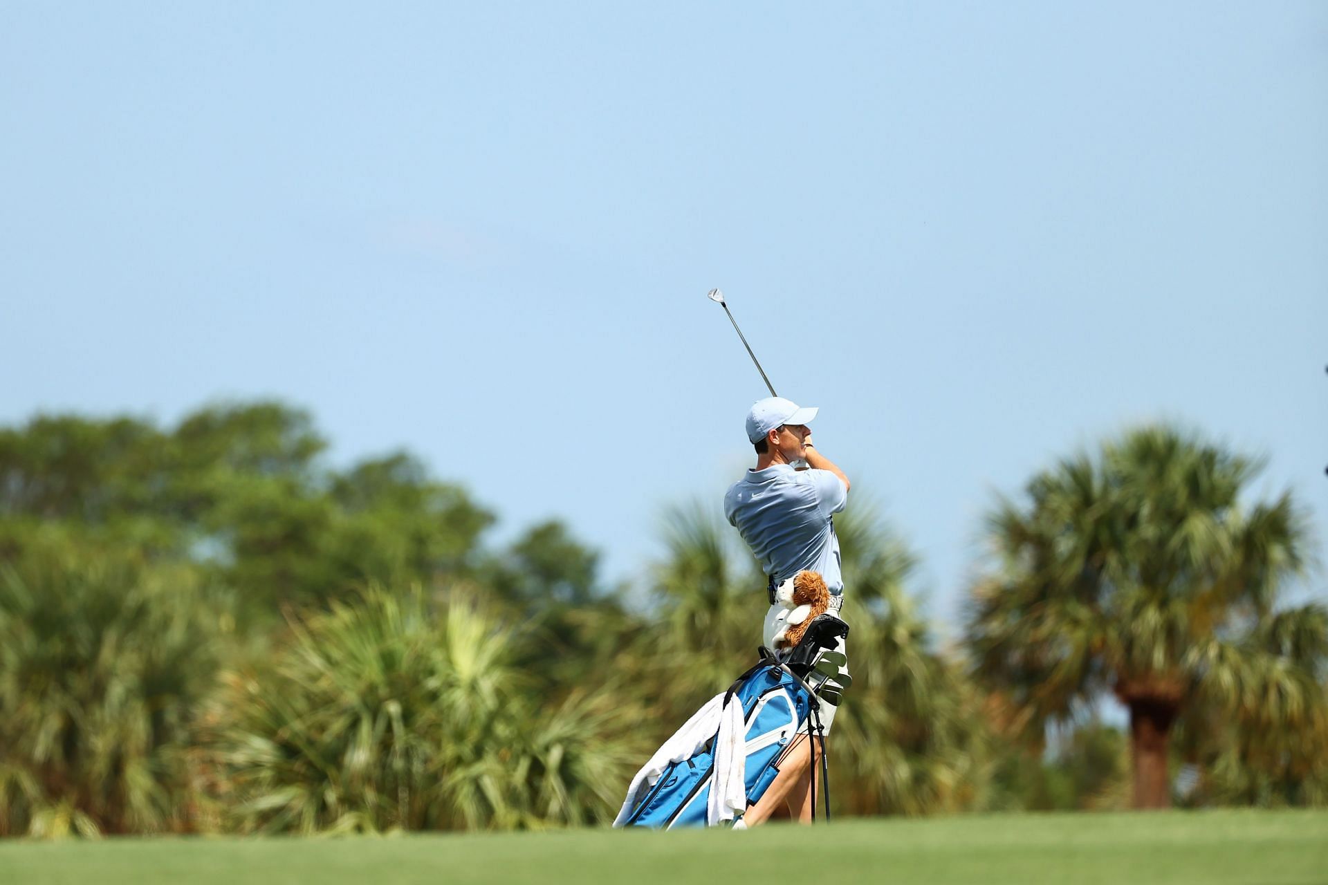 McIlroy at the 2020 TaylorMade Driving Relief at Seminole Golf Club (via Getty)