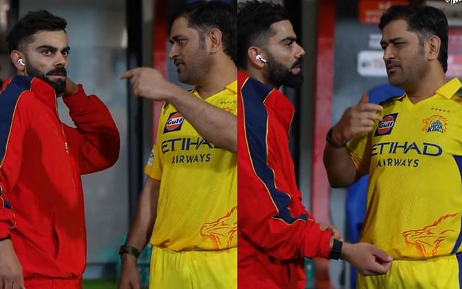 Virat Kohli and MS Dhoni catch up after CSK vs RCB IPL 2025 match in a heartwarming moment [Watch]