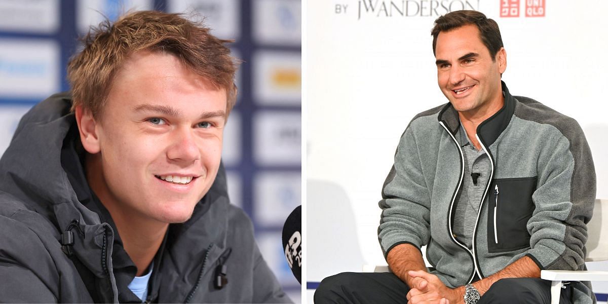 Holger Rune (L) and Roger Federer (R) [Image Source: Getty Images]