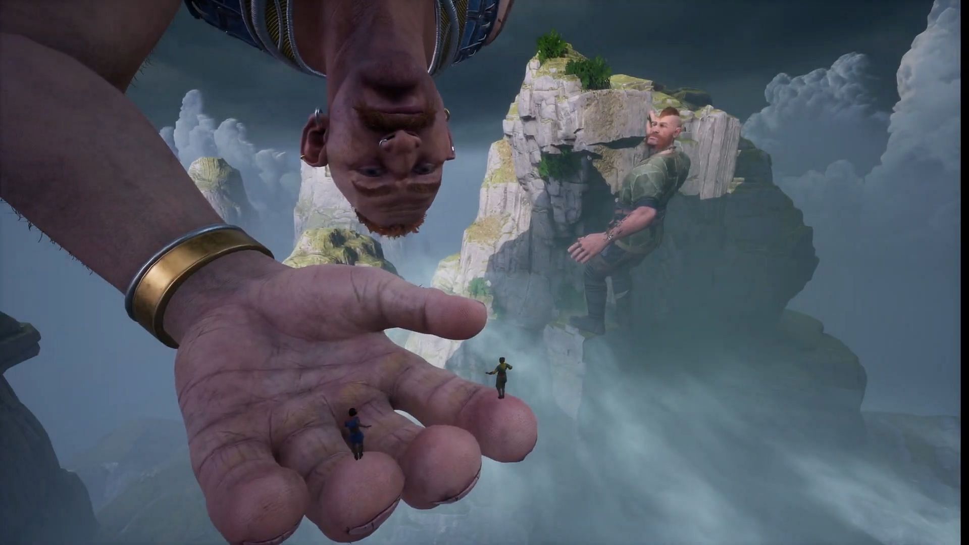 The giant will throw you across to another one (Image via Electronic Arts || YouTube/@ GuidingLight)