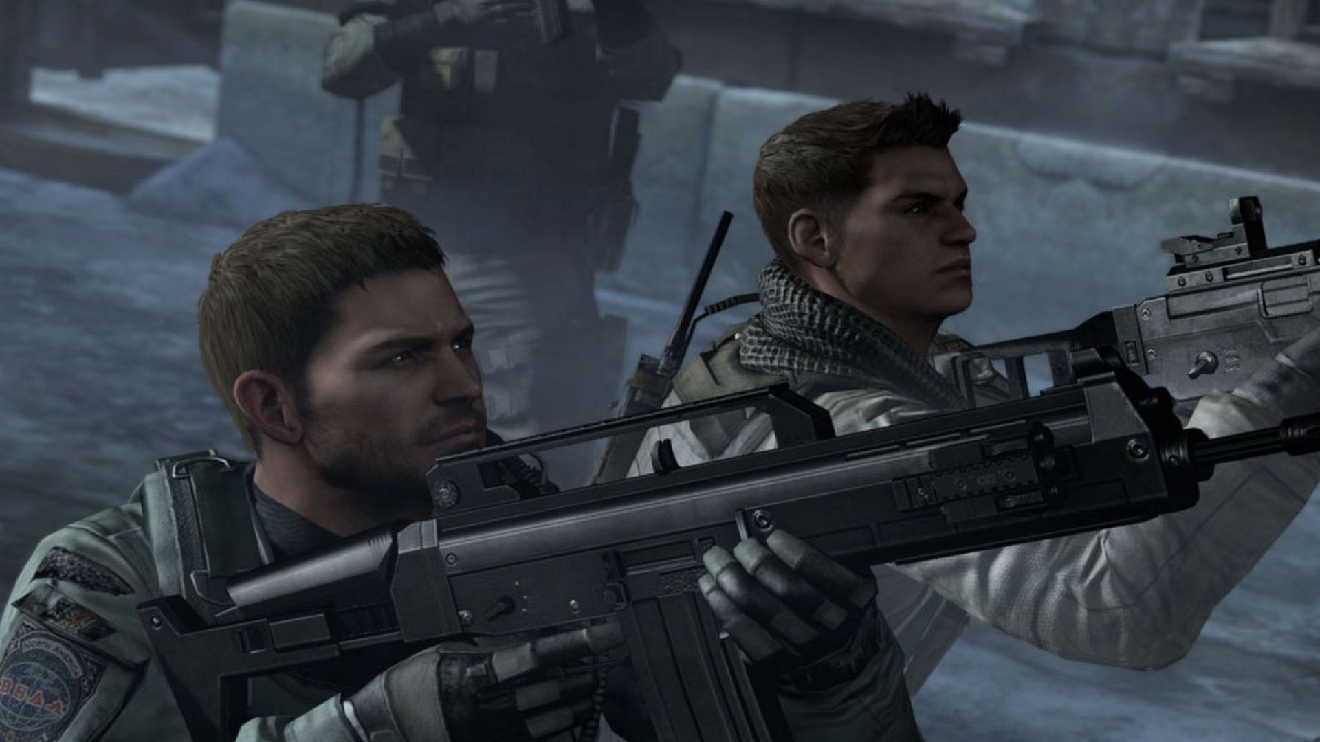 The co-op gameplay was back from RE5 (Image via Capcom)