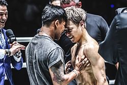 WATCH: Thai superstar Rodtang Jitmuangnon zeroes in on Takeru during ONE 172's open workouts in Shibuya