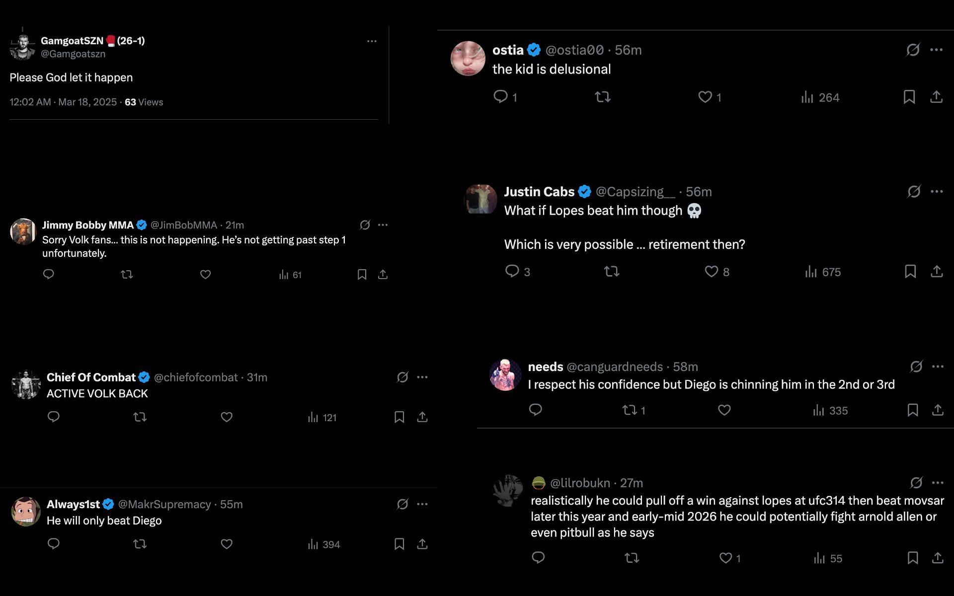 Screenshot of fan reactions to the post. (Image courtesy: mma_orbit on X)