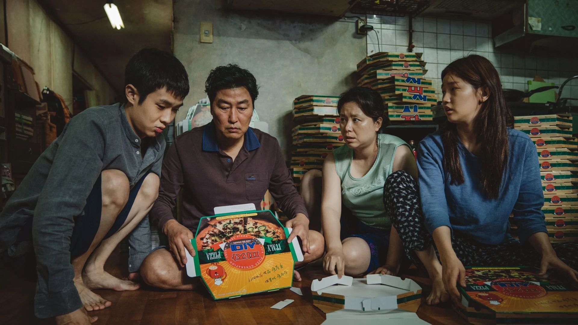 a still from Parasite (2019) (image via Neon)
