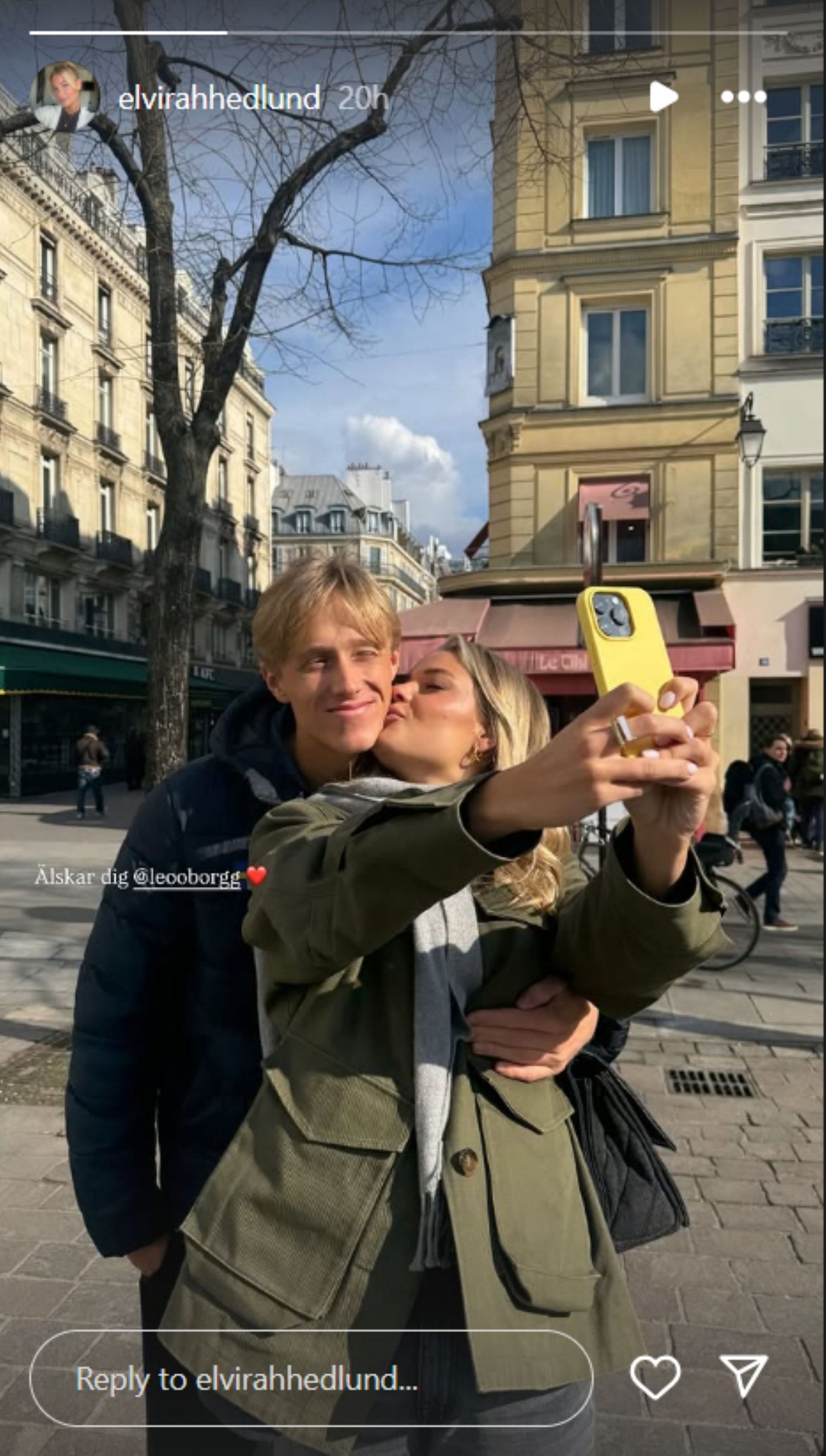 Bjorn Borg&#039;s son Leo shares a selfie with his girlfriend; Instagram - @leooborgg