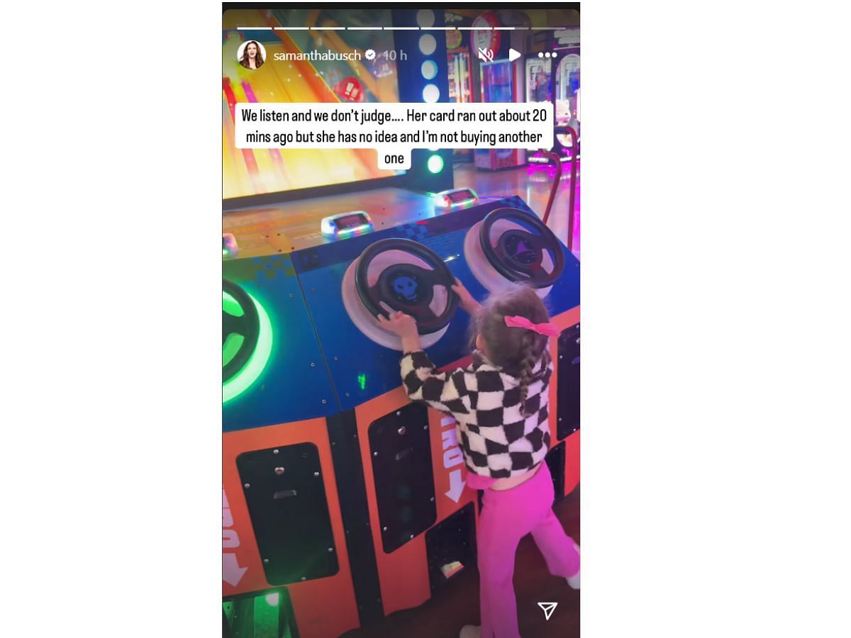 Kyle Busch&#039;s wife joins popular TikTok trend via latest IG story (Image via Instagram/ @samanthabusch)