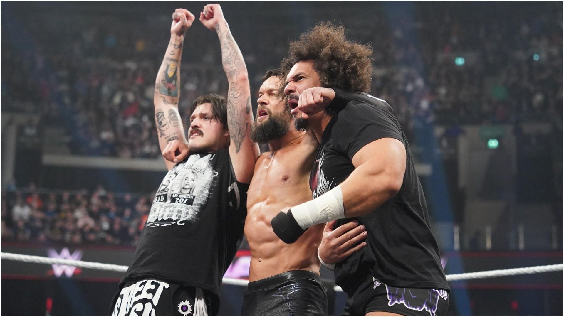 The Judgment Day group on RAW. [Image via: Finn Balor