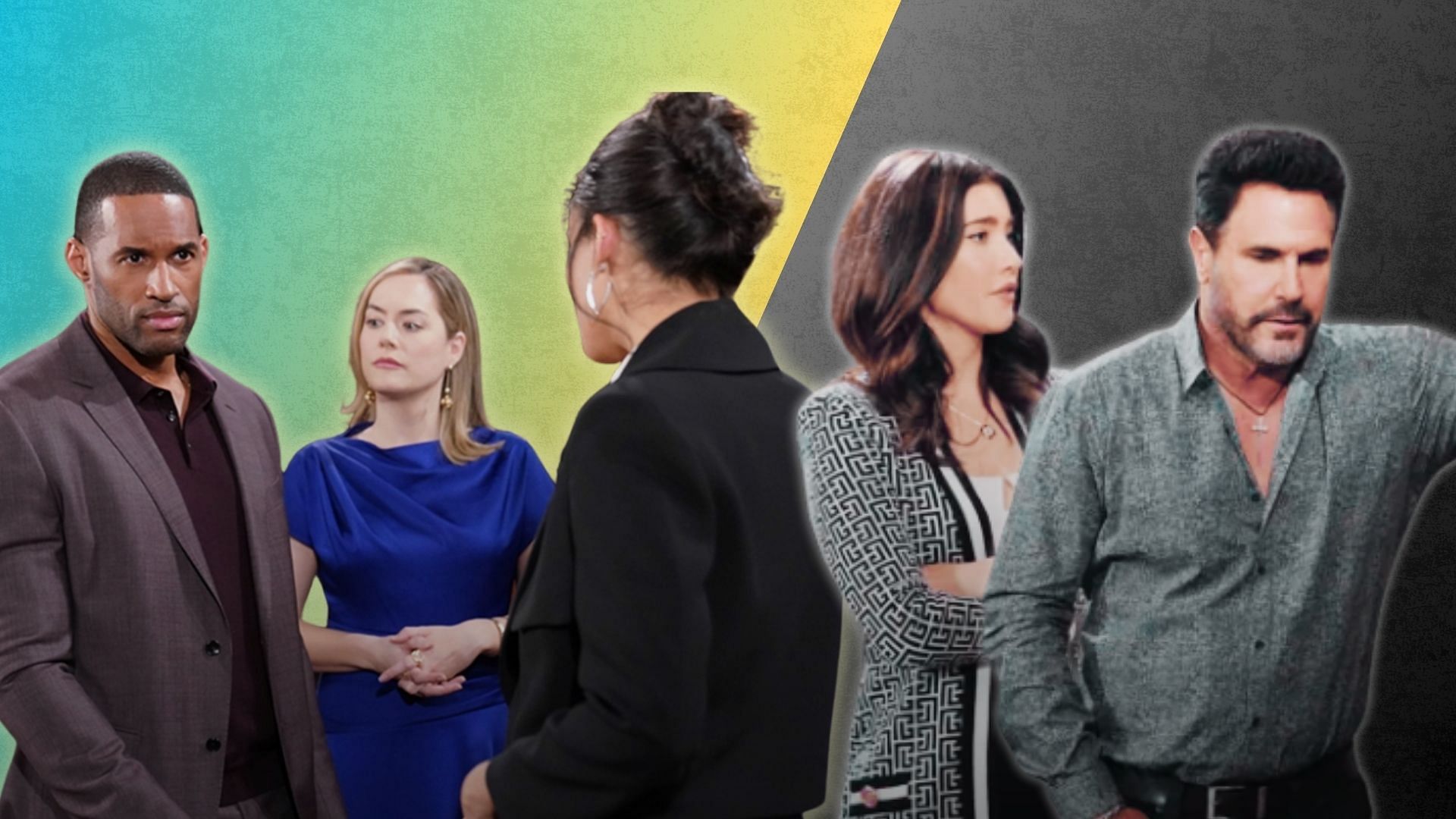 Carter, Hope, Daphne, Steffy and Bill on The Bold and The Beautiful (Custom edit by Sportskeeda, Orirginal image [CBS])