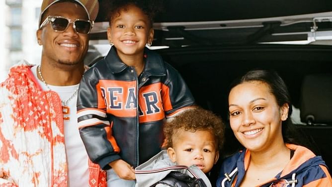WATCH: Bears WR DJ Moore and wife Rae capture precious moments with their children before welcoming third baby