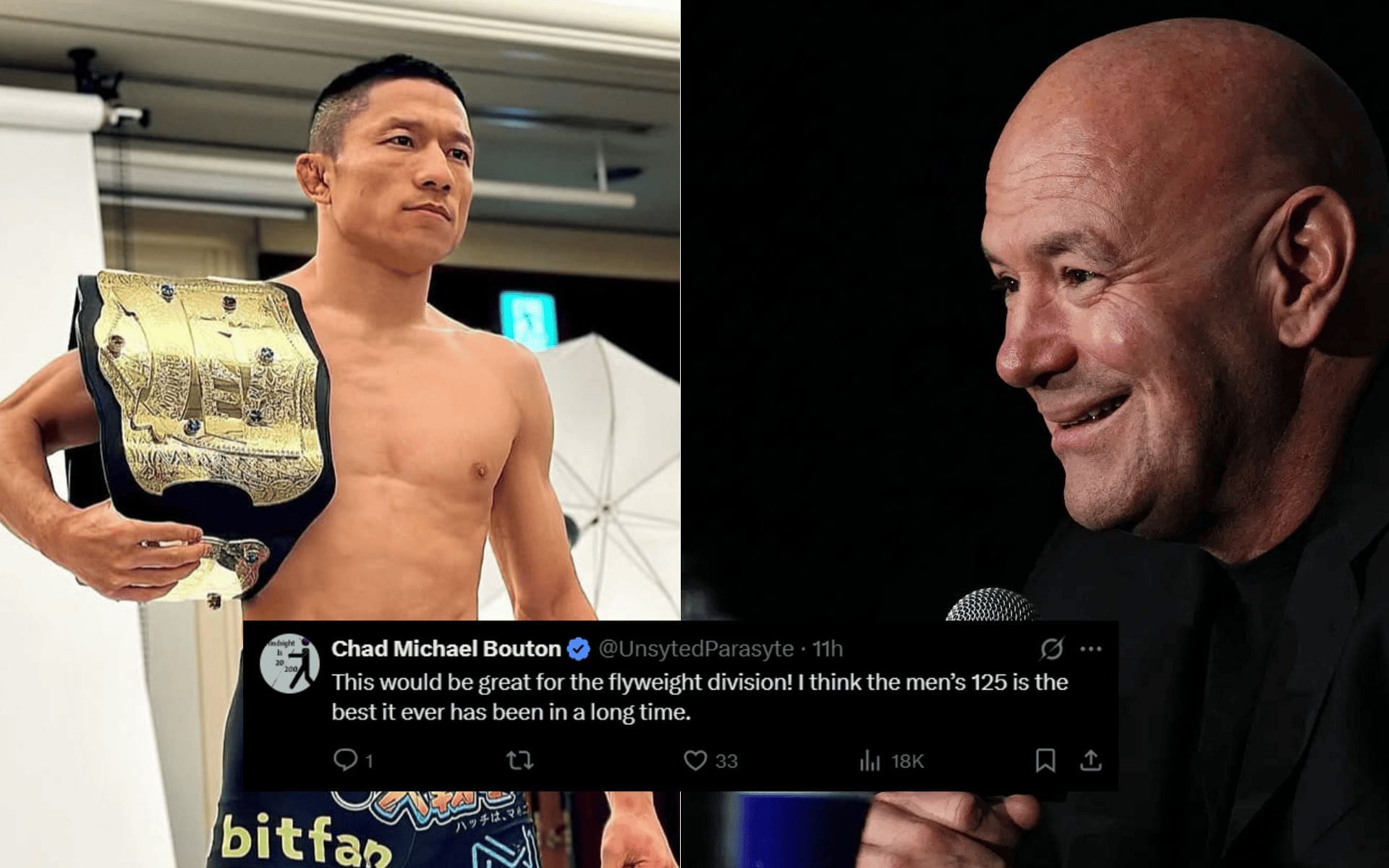 Kyoji Horiguchi (left) set to return to Dana White