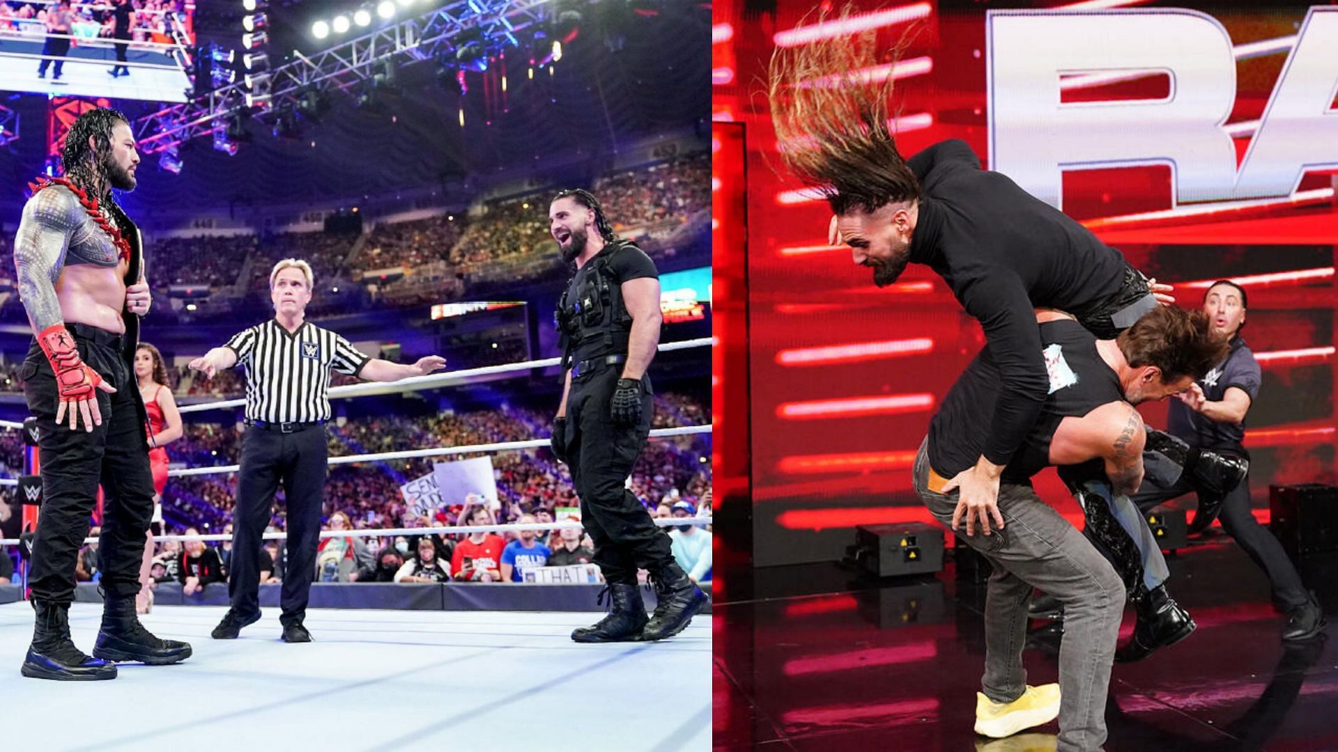 WWE दिग्गज रोमन रेंस और सीएम पंक पर सैथ रॉलिंस का बयान (Photos: WWE.com)