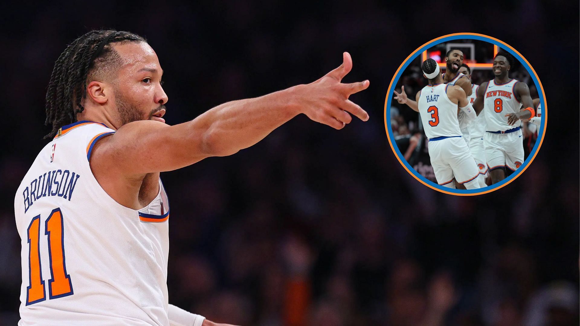 Jalen Brunson shares 2-word reaction to $90,900,000 star sinking game-winner. (Photos: IMAGN)