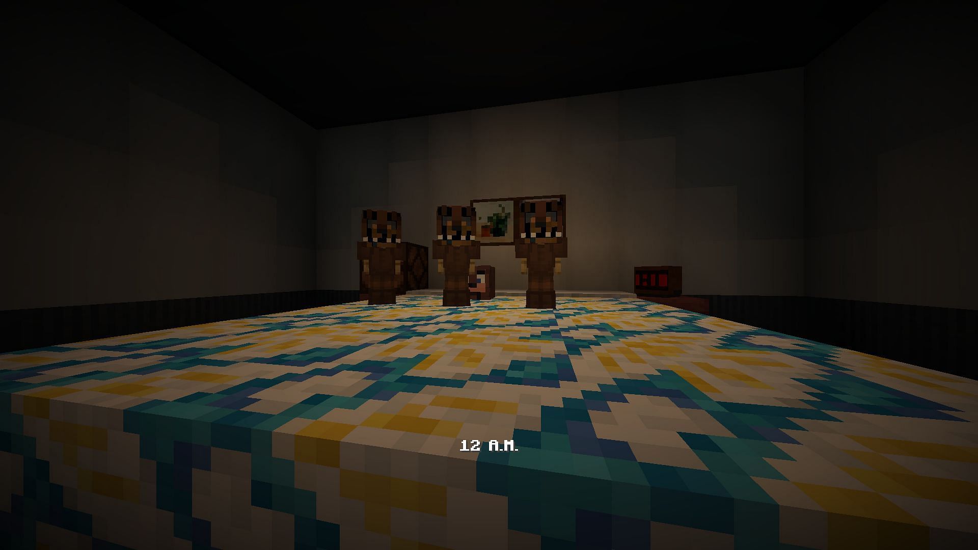 Five Nights at Freddy&#039;s 4 in Minecraft! (Image via Minecraft Maps/TahooPlayz || Mojang Studios)