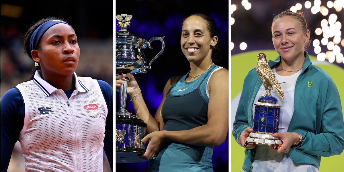 Coco Gauff (L), Madison Keys (M), Amanda Anisimova (R) (Source - GETTY)