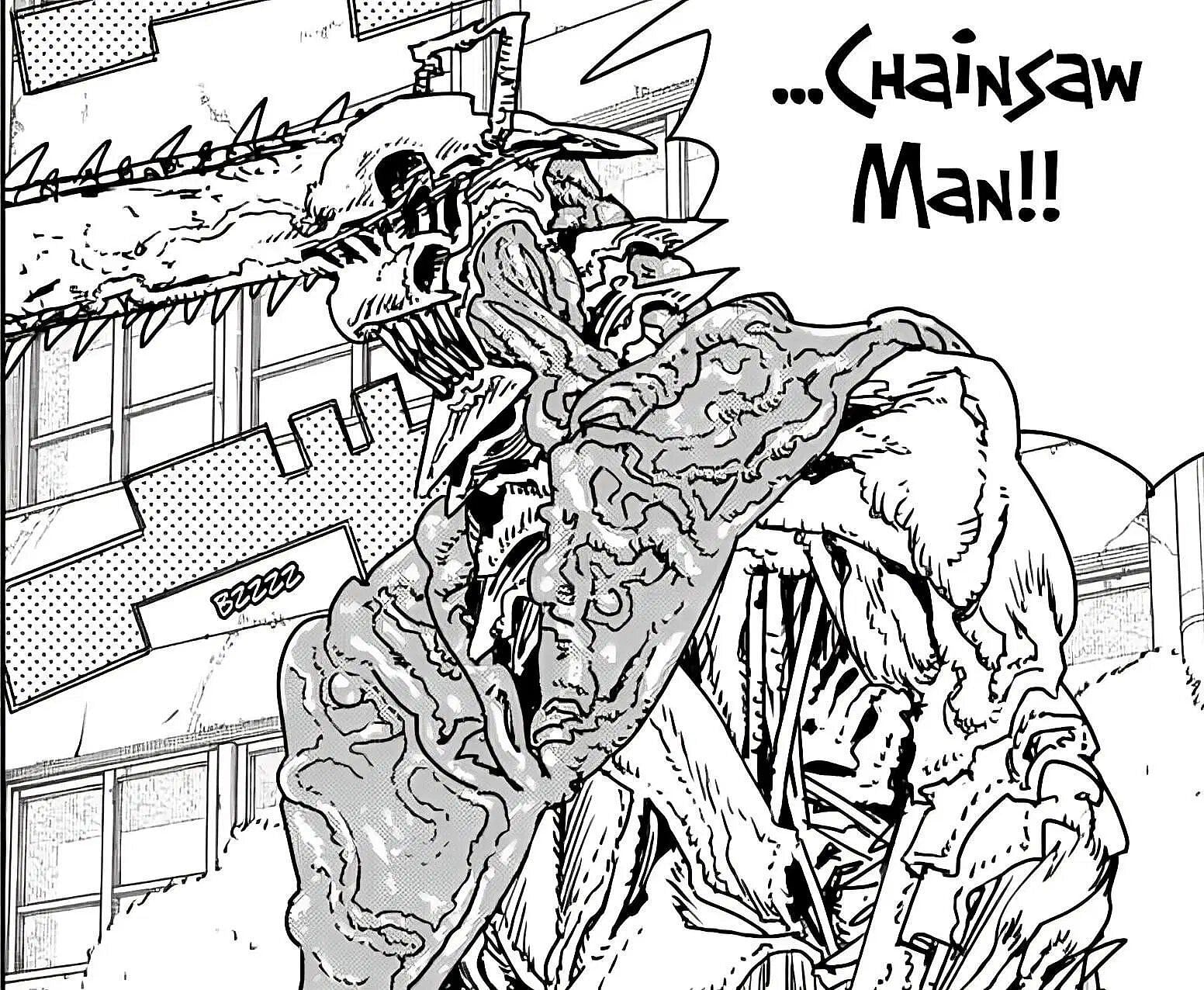 Fakesaw Man as seen in the manga (Image via Shueisha).